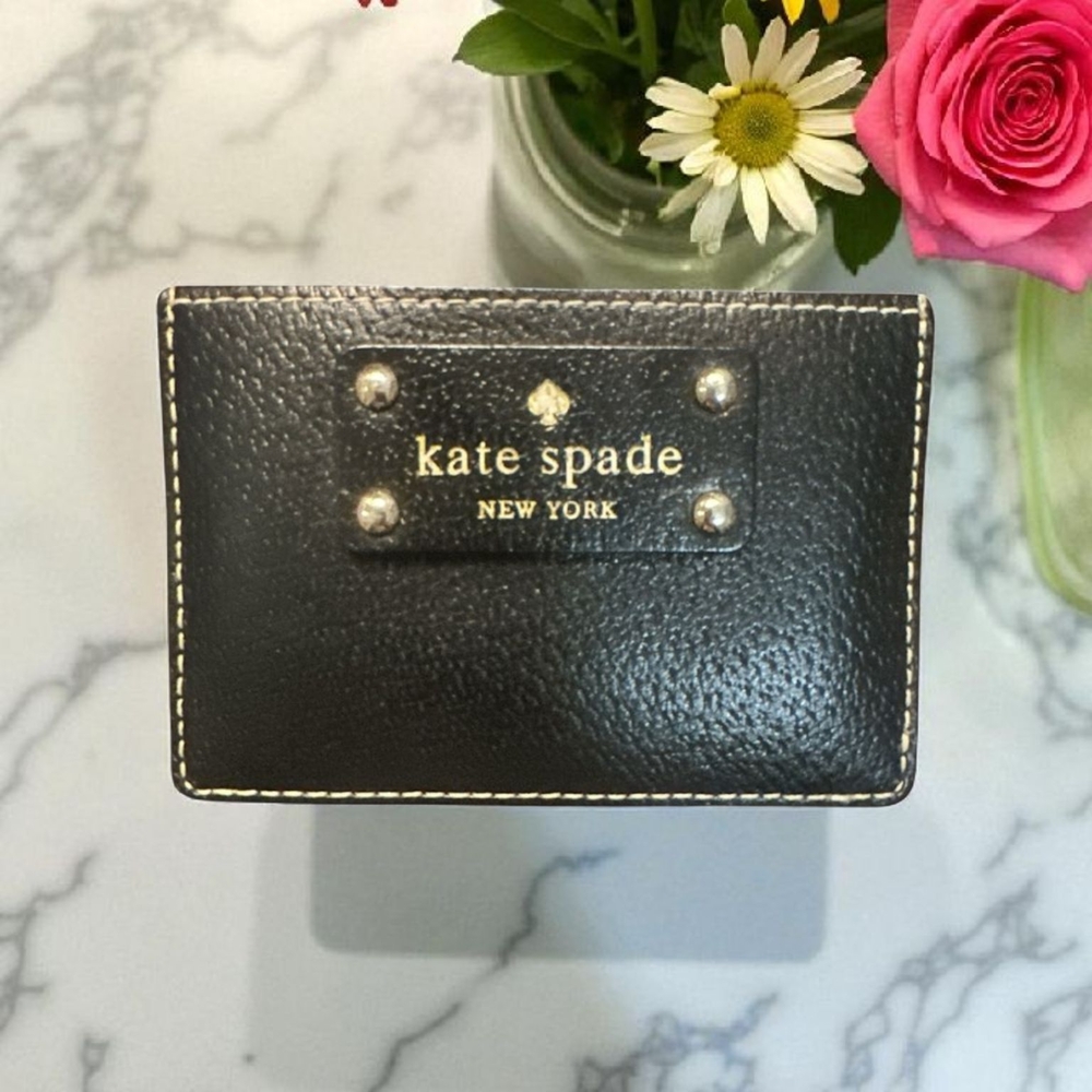 Kate Spade Black Leather Card Holder